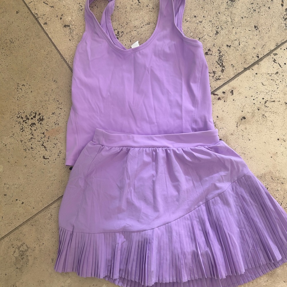 SPANX Lilac Top and Skirt Set